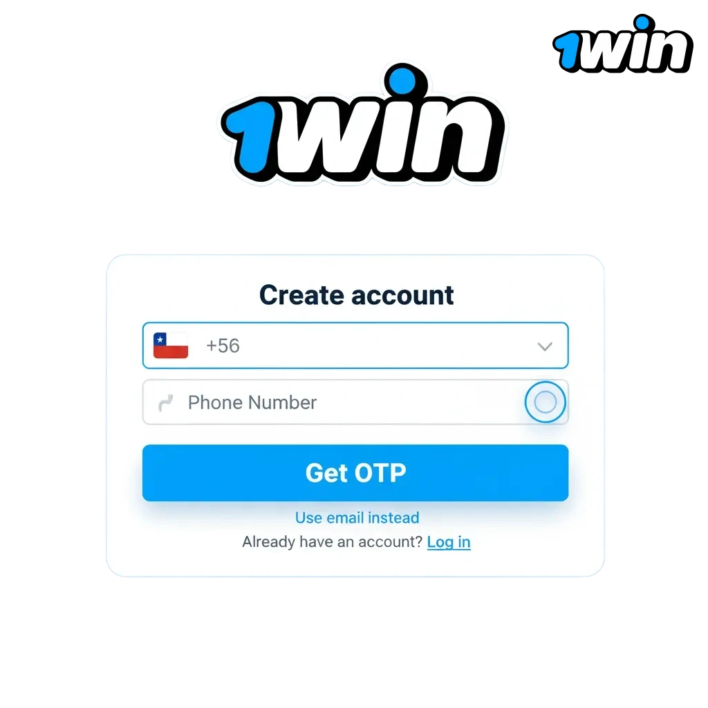 Proceso de registro, inicio de sesión y verificación en 1win en web y app, con bono de bienvenida de hasta el 500 % en CLP o hasta el 600 % con criptomonedas.