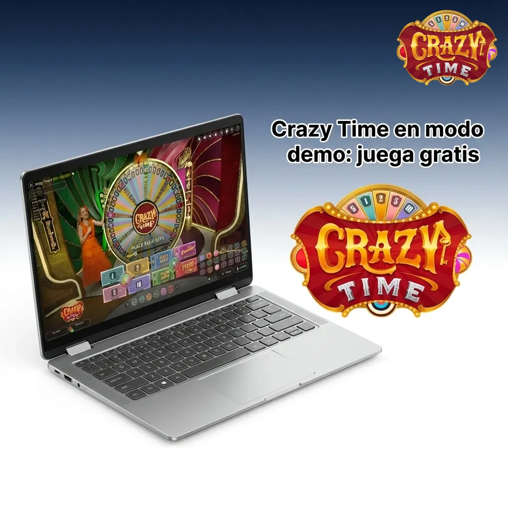 Interfaz de Crazy Time en modo demo en 1win, con apuestas simuladas y estadísticas; juego gratis sin pagos reales.