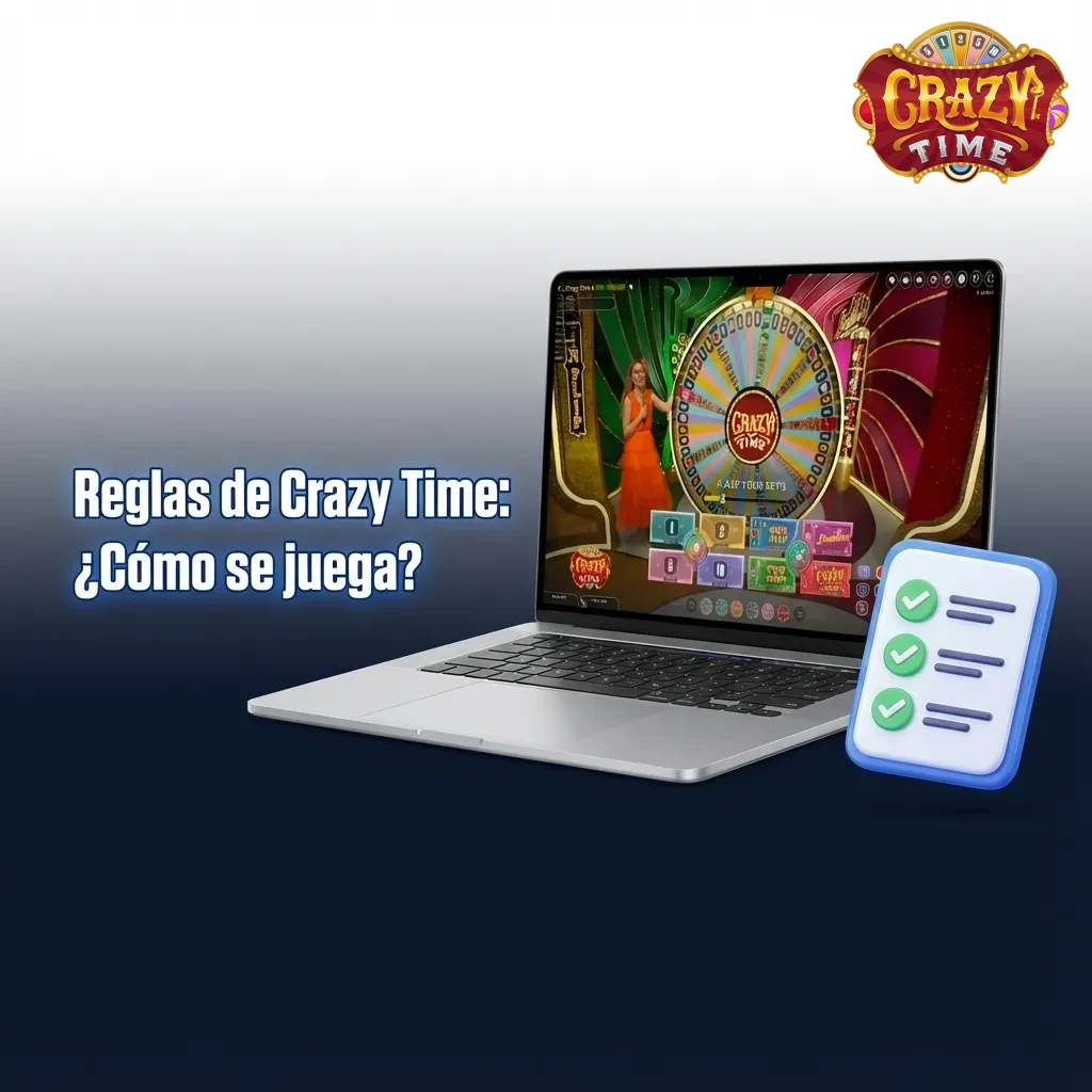 Ruleta de Crazy Time con 54 segmentos, números 1-2-5-10 y bonos Coin Flip, Cash Hunt, Pachinko y Crazy Time.