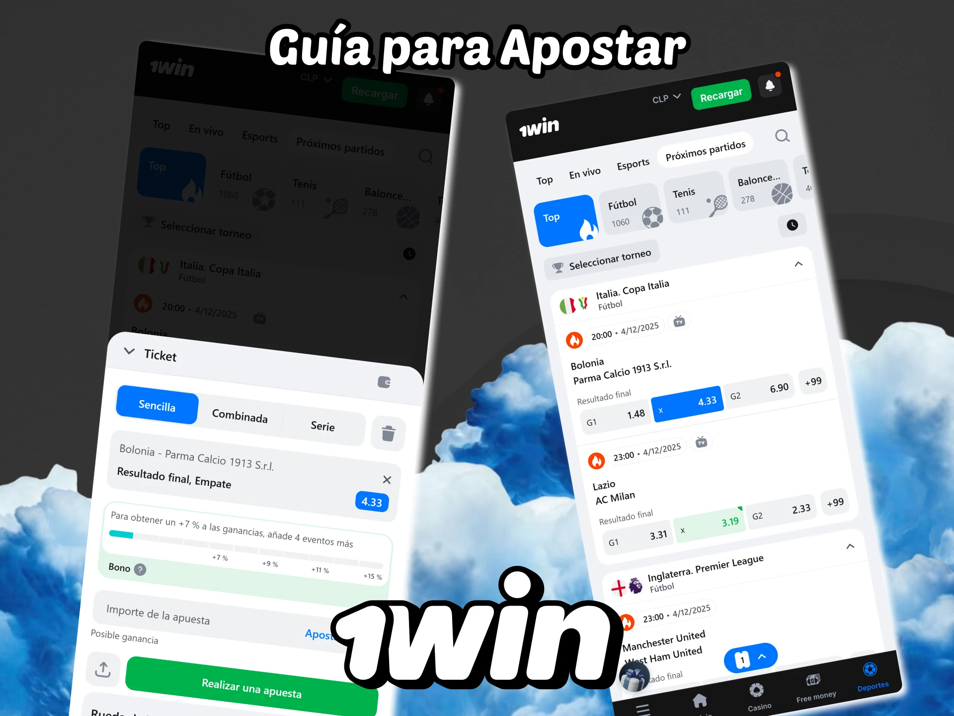 Aprende a realizar tu primera apuesta en 1win.