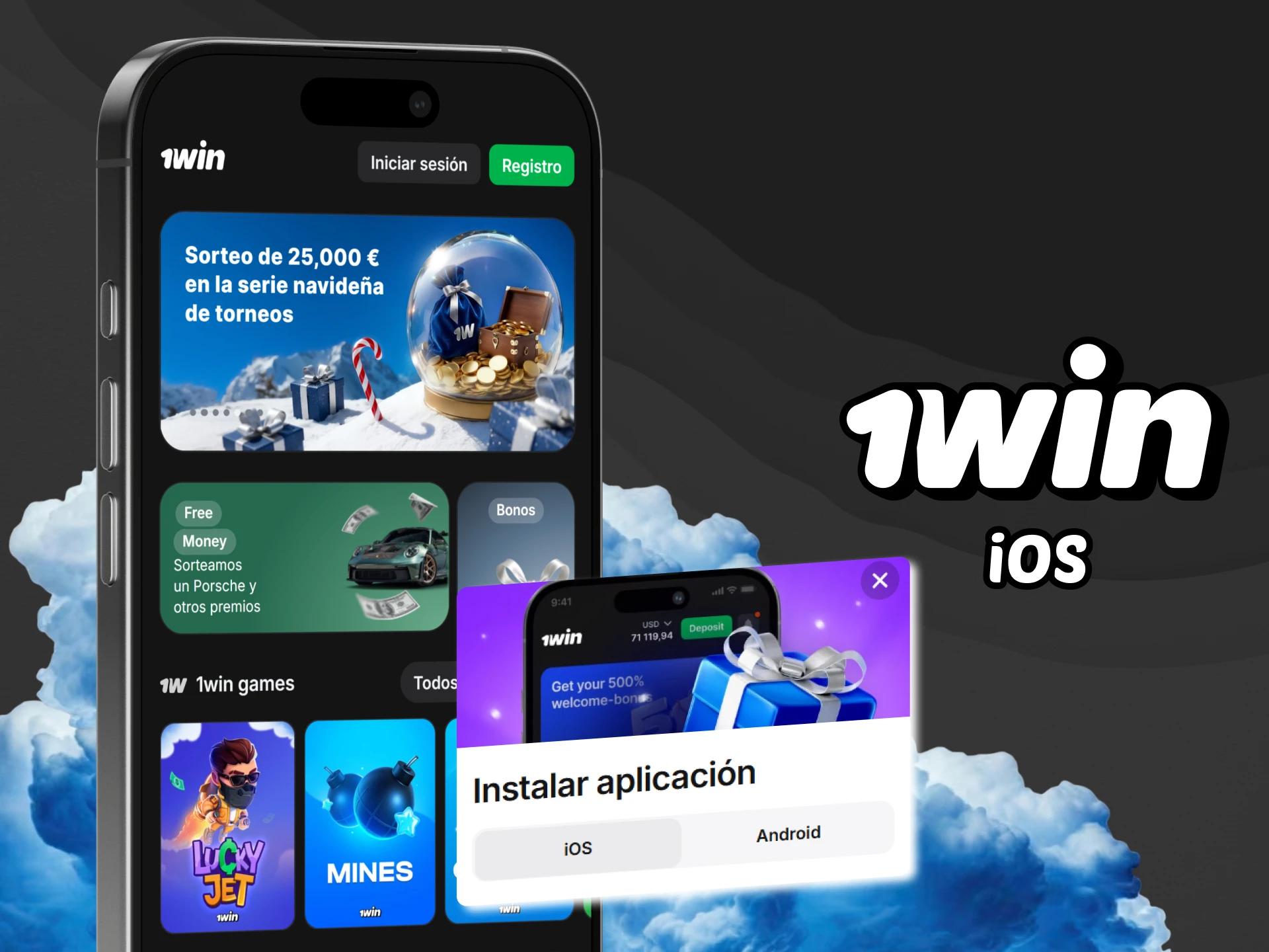 Instala la versión móvil de 1win para iOS.
